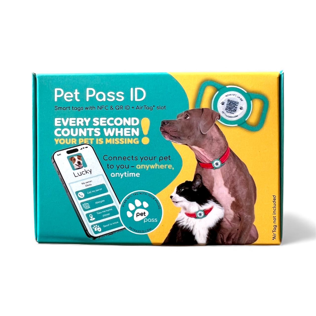 Pet Pass ID - Smart Tag with AirTag Slot